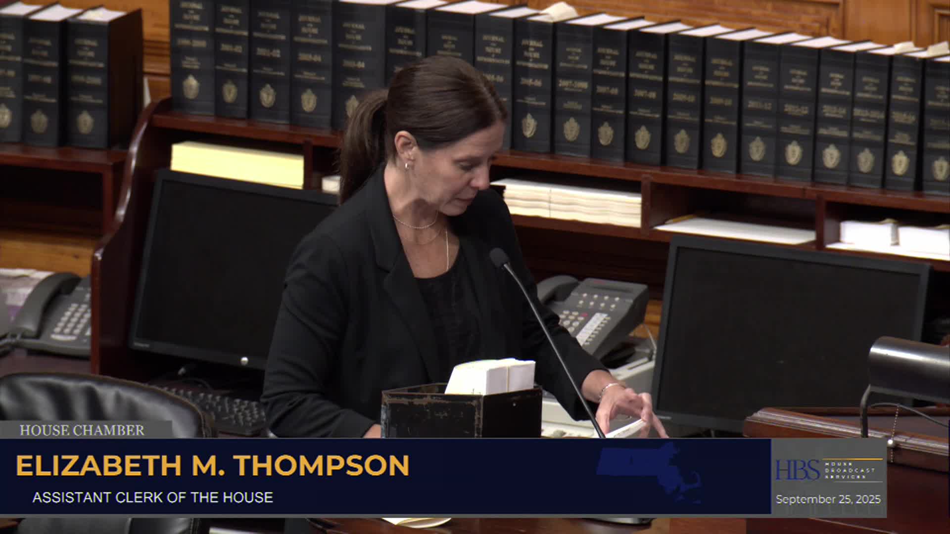 MA House of Representatives Session 09.25.25