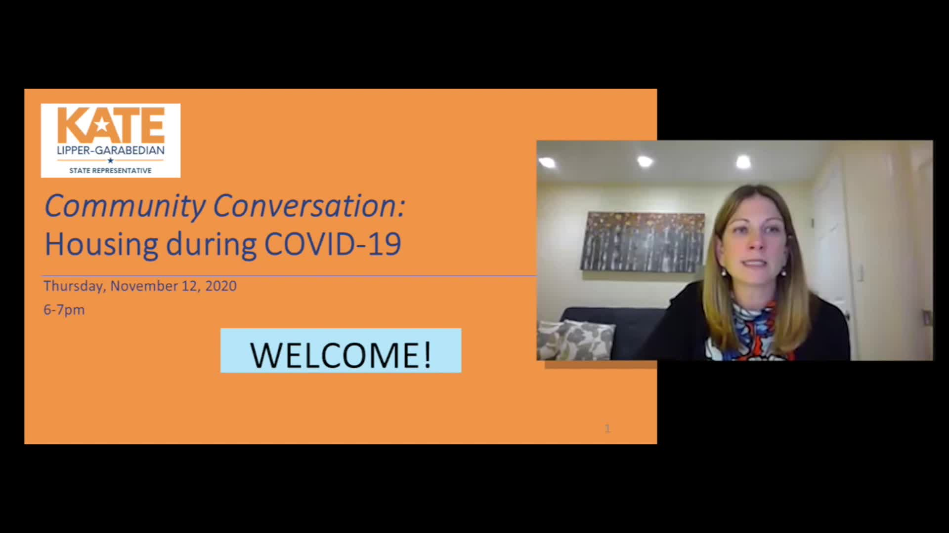 Community Conversation on Housing during Covid19 Nov., 12, 2020